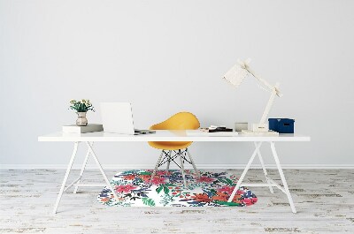 Tapis de chaise de bureau Fleurs colorées