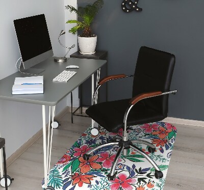 Tapis de chaise de bureau Fleurs colorées