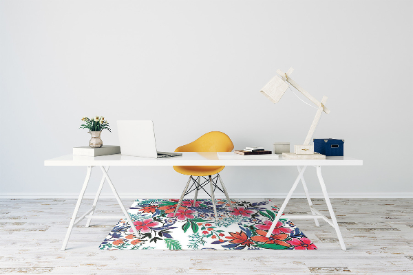 Tapis de chaise de bureau Fleurs colorées