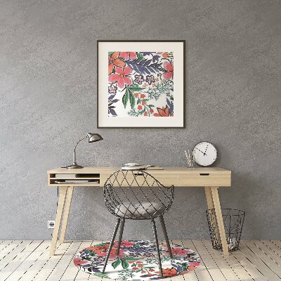 Tapis de chaise de bureau Fleurs colorées