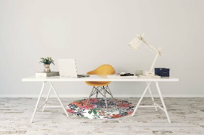 Tapis de chaise de bureau Fleurs colorées