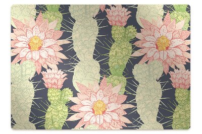 Tapis pour chaise de bureau Fleurs de cactus