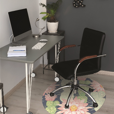 Tapis pour chaise de bureau Fleurs de cactus