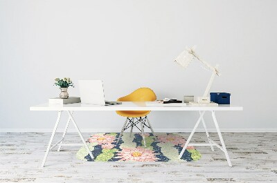 Tapis pour chaise de bureau Fleurs de cactus