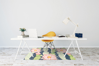 Tapis pour chaise de bureau Fleurs de cactus