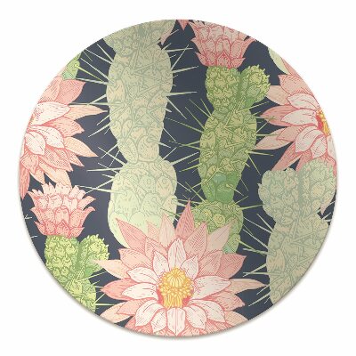 Tapis pour chaise de bureau Fleurs de cactus