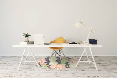 Tapis pour chaise de bureau Fleurs de cactus