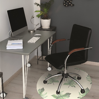 Tapis fauteuil bureau do biura Feuilles tropicales