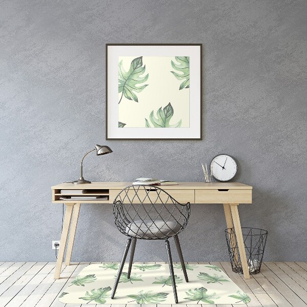 Tapis fauteuil bureau do biura Feuilles tropicales