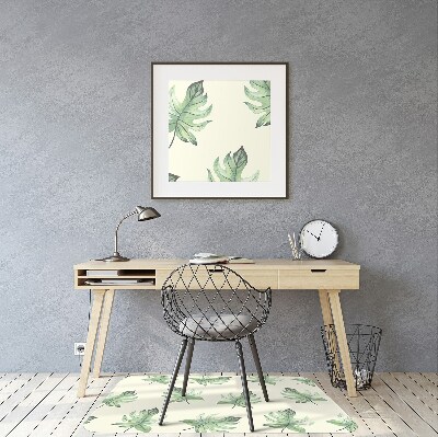 Tapis fauteuil bureau do biura Feuilles tropicales