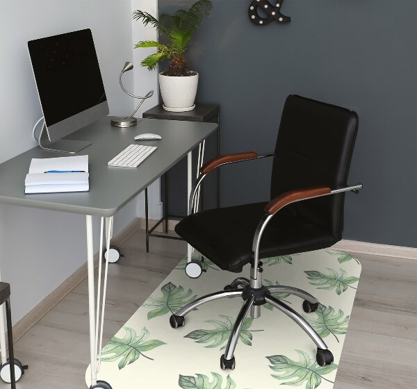 Tapis fauteuil bureau do biura Feuilles tropicales