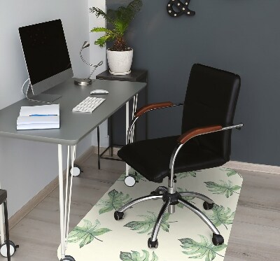 Tapis fauteuil bureau do biura Feuilles tropicales