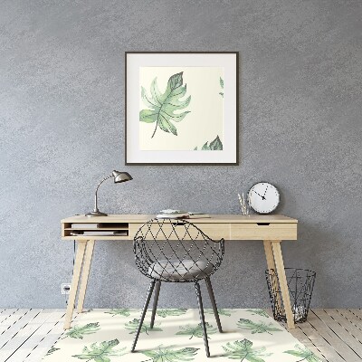 Tapis fauteuil bureau do biura Feuilles tropicales