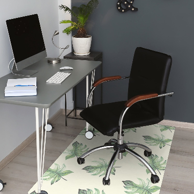 Tapis fauteuil bureau do biura Feuilles tropicales