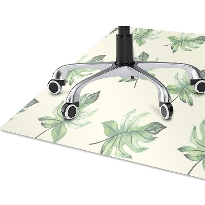 Tapis fauteuil bureau do biura Feuilles tropicales