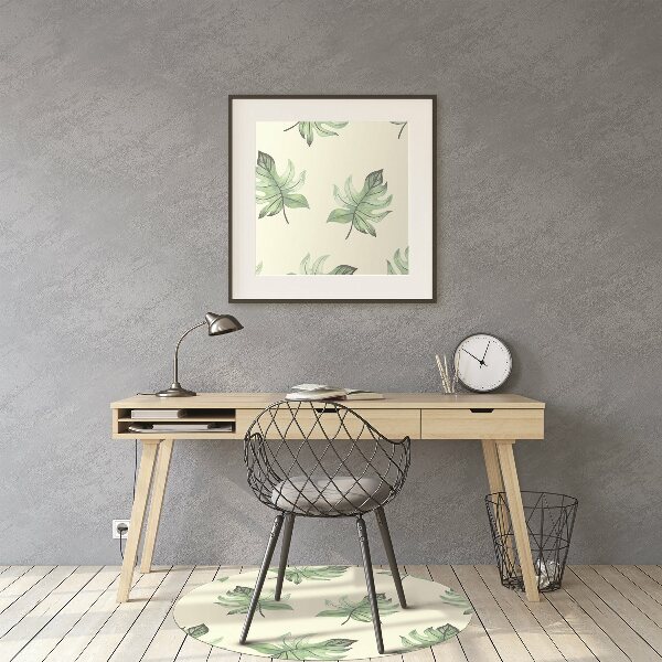Tapis fauteuil bureau do biura Feuilles tropicales