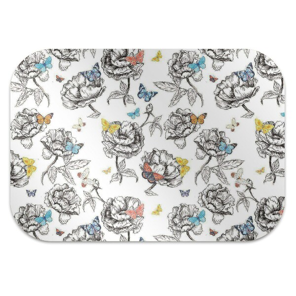 Tapis de chaise de bureau Papillons