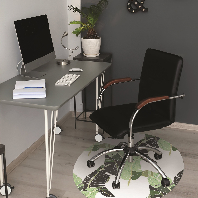 Tapis pour chaise de bureau Feuilles de palmier