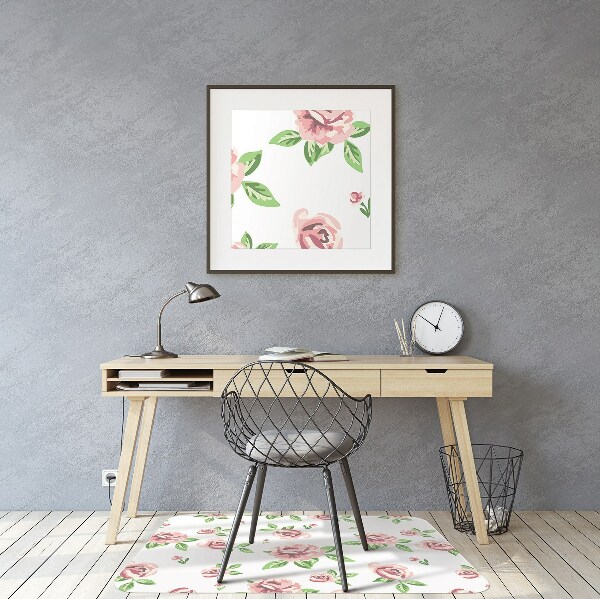 Tapis protège sol Fleurs pastel