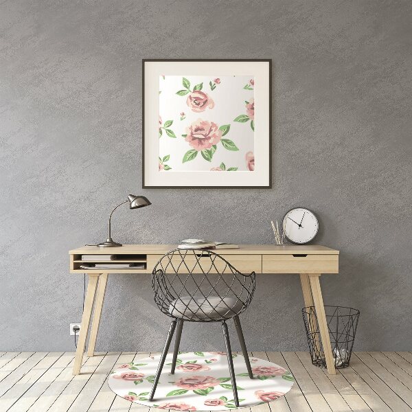 Tapis protège sol Fleurs pastel