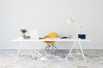 Tapis de chaise de bureau Roses bleues