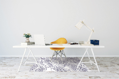 Tapis de chaise de bureau Roses bleues