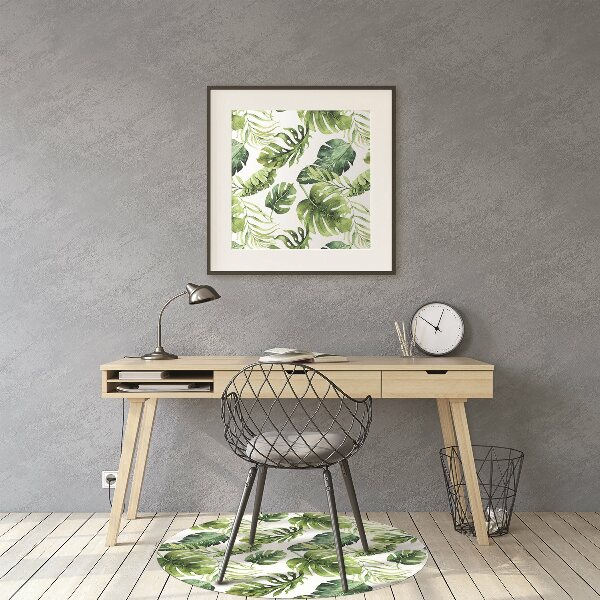 Tapis fauteuil bureau do biura Feuilles exotiques
