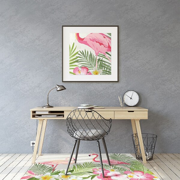 Tapis de chaise Deux flamants