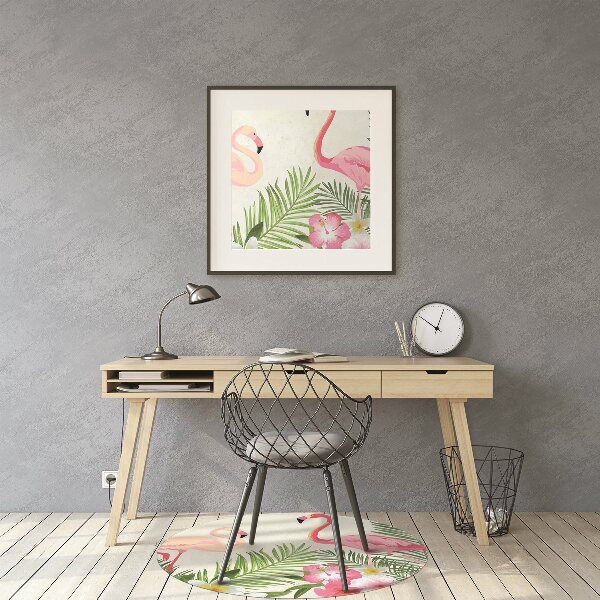 Tapis de chaise Deux flamants