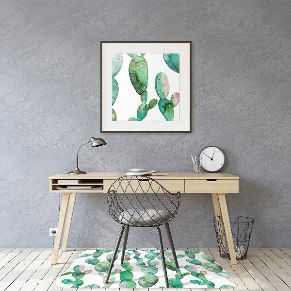 Tapis protège sol Cactus aquarelle