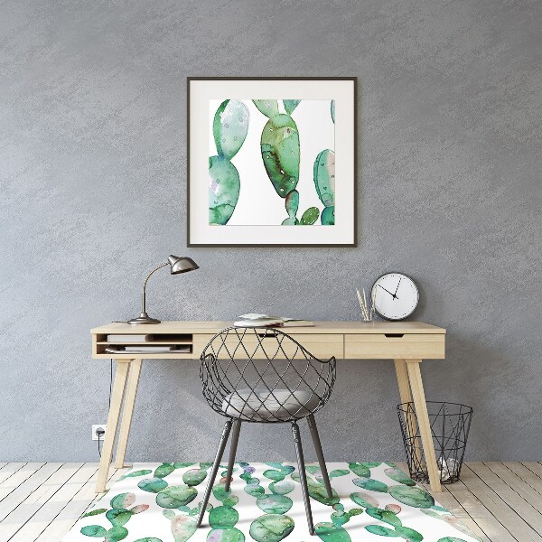 Tapis protège sol Cactus aquarelle