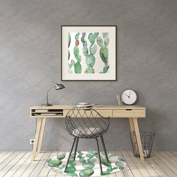 Tapis protège sol Cactus aquarelle