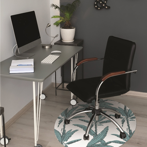 Tapis de chaise de bureau Branches de palmier