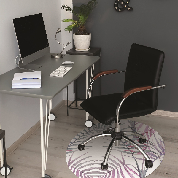 Tapis bureau Feuilles roses