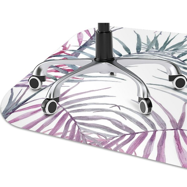 Tapis bureau Feuilles roses