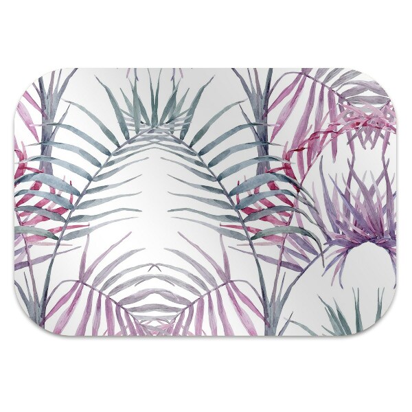 Tapis bureau Feuilles roses
