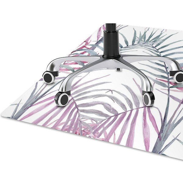Tapis bureau Feuilles roses