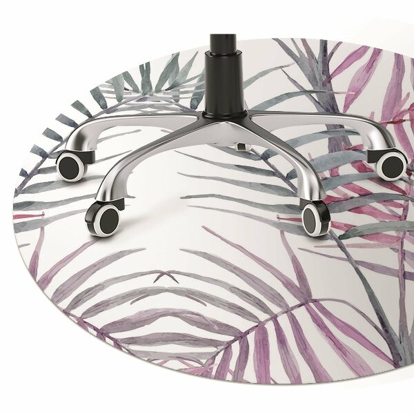 Tapis bureau Feuilles roses