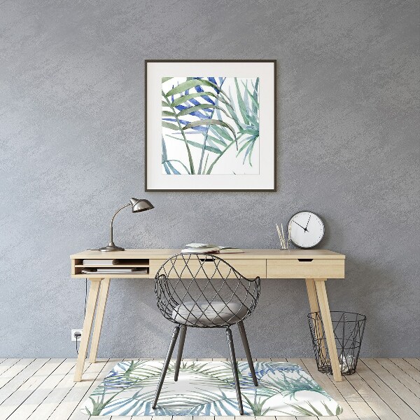 Tapis fauteuil bureau do biura Feuilles tropicales