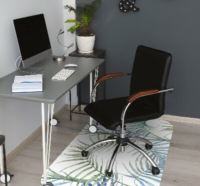 Tapis fauteuil bureau do biura Feuilles tropicales