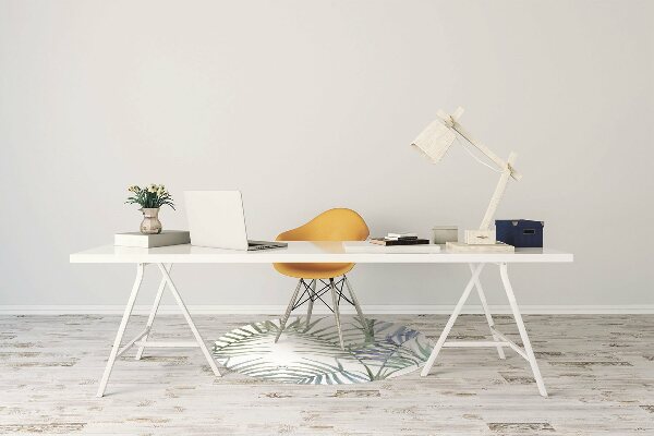 Tapis fauteuil bureau do biura Feuilles tropicales