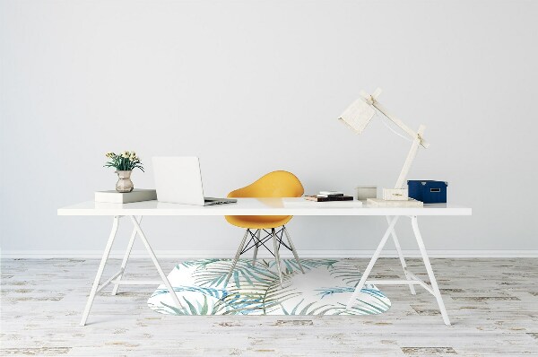 Tapis fauteuil bureau do biura Feuilles tropicales