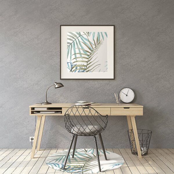 Tapis fauteuil bureau do biura Feuilles tropicales