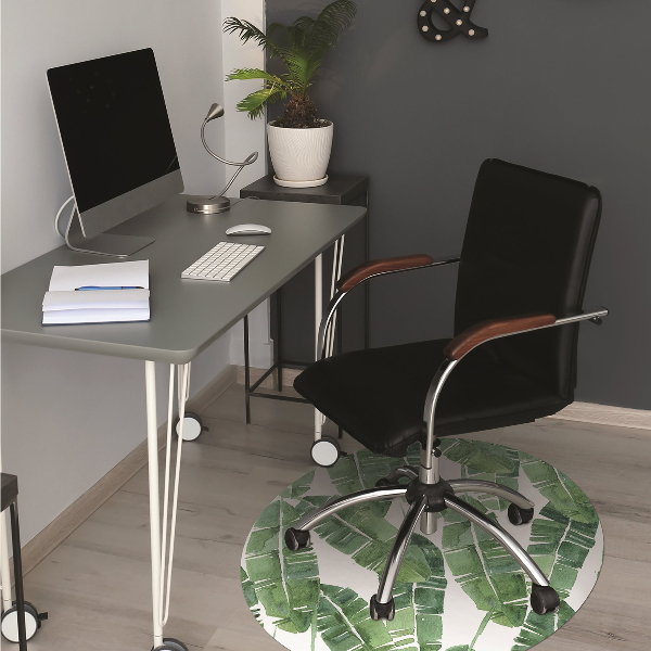 Tapis fauteuil bureau do biura Feuilles exotiques
