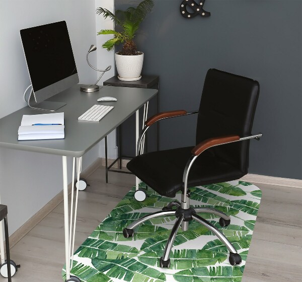 Tapis fauteuil bureau do biura Feuilles exotiques