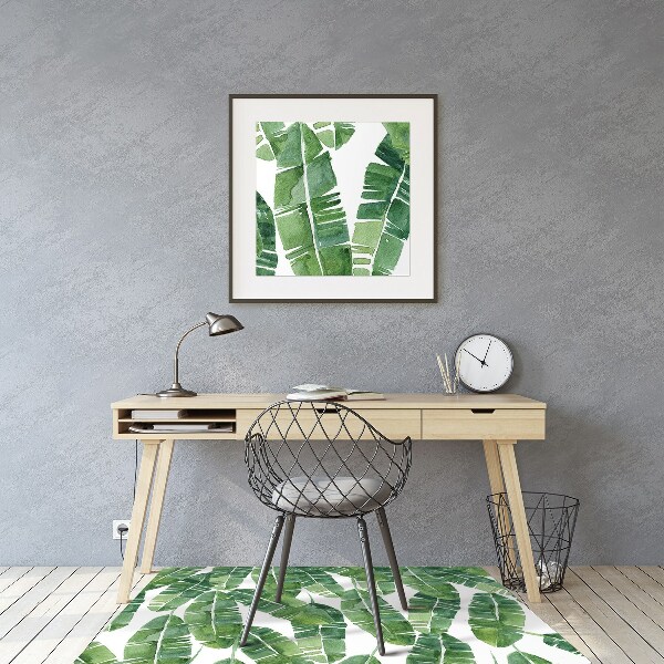 Tapis fauteuil bureau do biura Feuilles exotiques