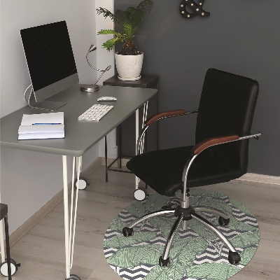 Tapis fauteuil bureau do biura Feuilles tropicales