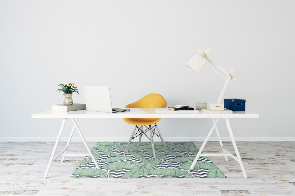 Tapis fauteuil bureau do biura Feuilles tropicales
