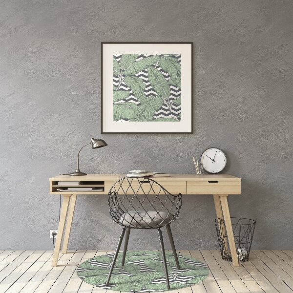 Tapis fauteuil bureau do biura Feuilles tropicales