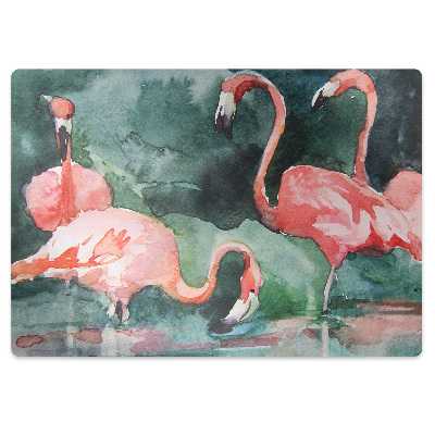Tapis fauteuil bureau do biura Flamingos peints